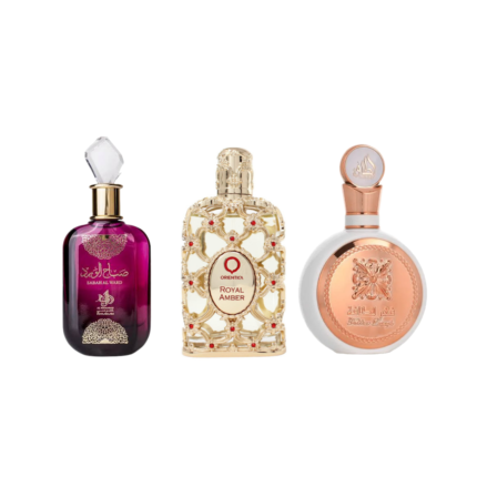 Kit Proibido-  Decant top 3 feminino - Sabah - Royal Amber- Fakhar- 3x 5ml