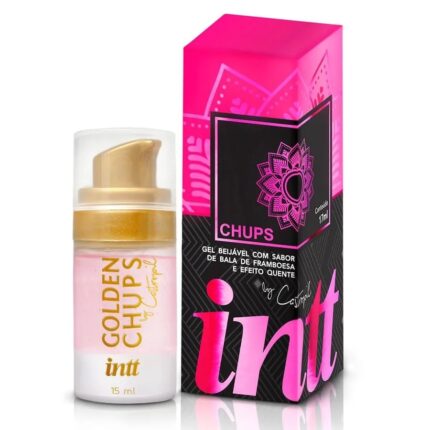 GOLDEN CHUPS GEL PARA MASSAGEM BEIJÁVEL SABOR FRAMBOESA BY CASTROPIL 17ML INTT