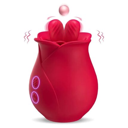 YOUVIBE ESTIMULADOR CLITORIANO EM FORMATO DE ROSA COM 10 MODOS DE VIBRAÇÃO E VAI E VEM VIPMIX